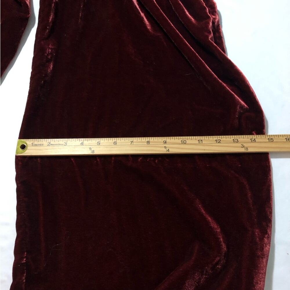 Free People Lotus Velvet garnet red pants balloon-style cinched tie ankles 27 - Picture 10 of 12